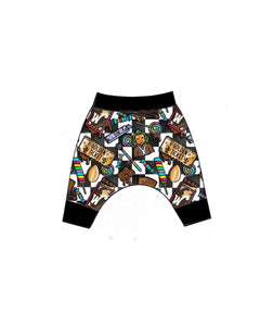 Checkered Wonka collab harem shorts