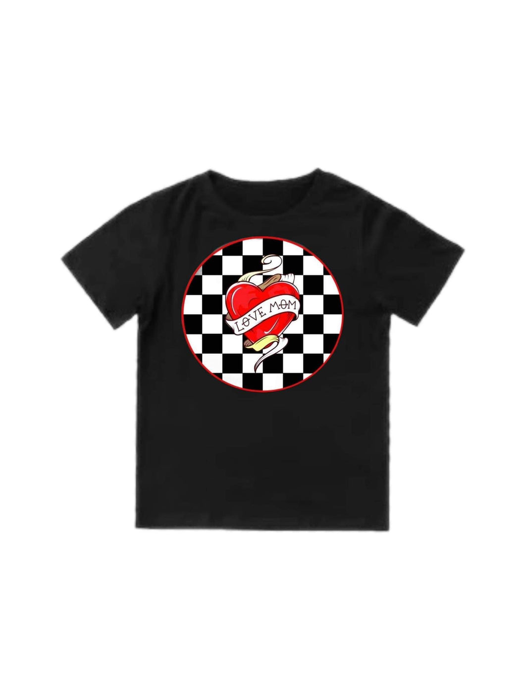 Love Mom Checkered tee