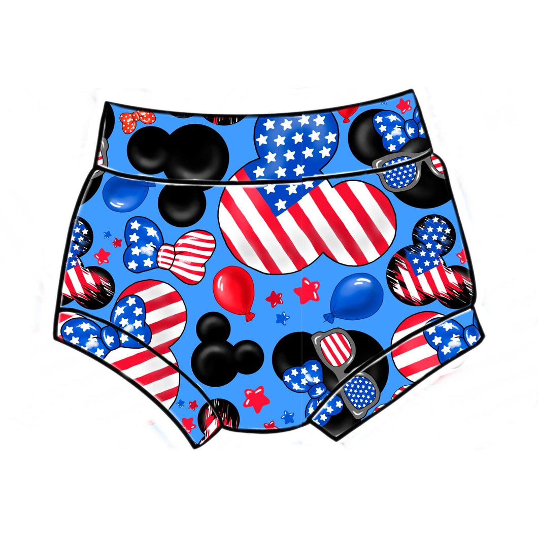 Patriotic mouse shorts