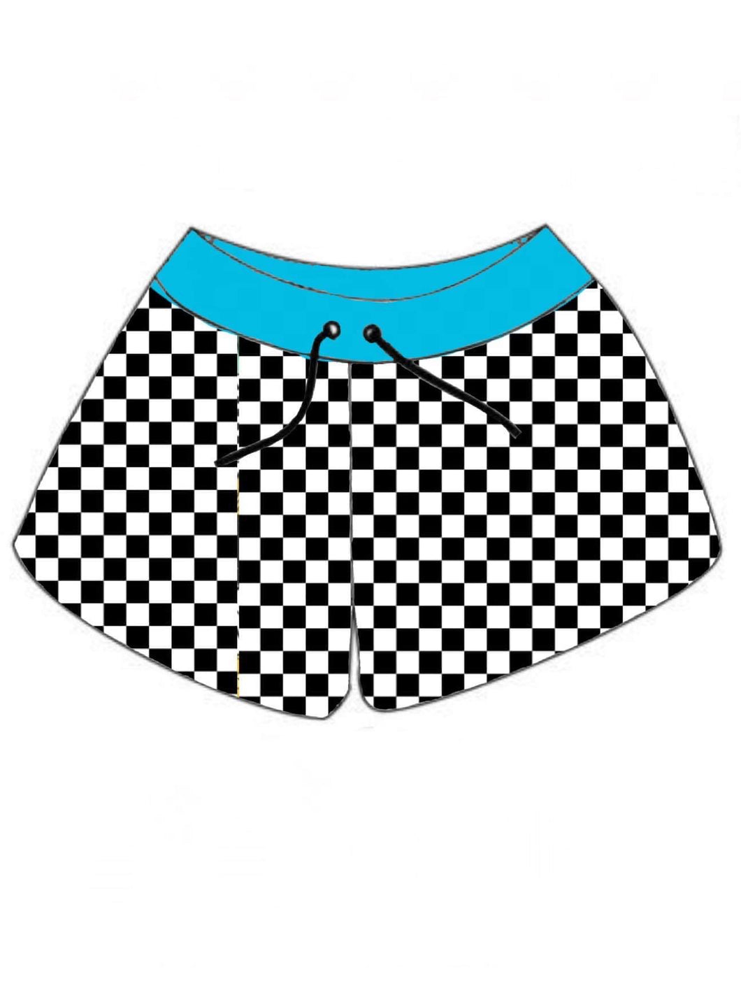 Checkered with aqua Swim