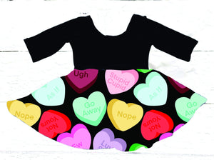 Conversation hearts dress