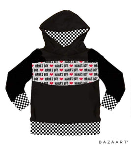 Mamas Boy/ Checkered Hoodie