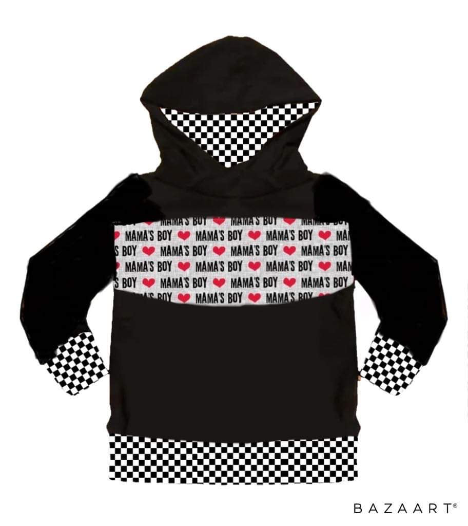 Mamas Boy/ Checkered Hoodie