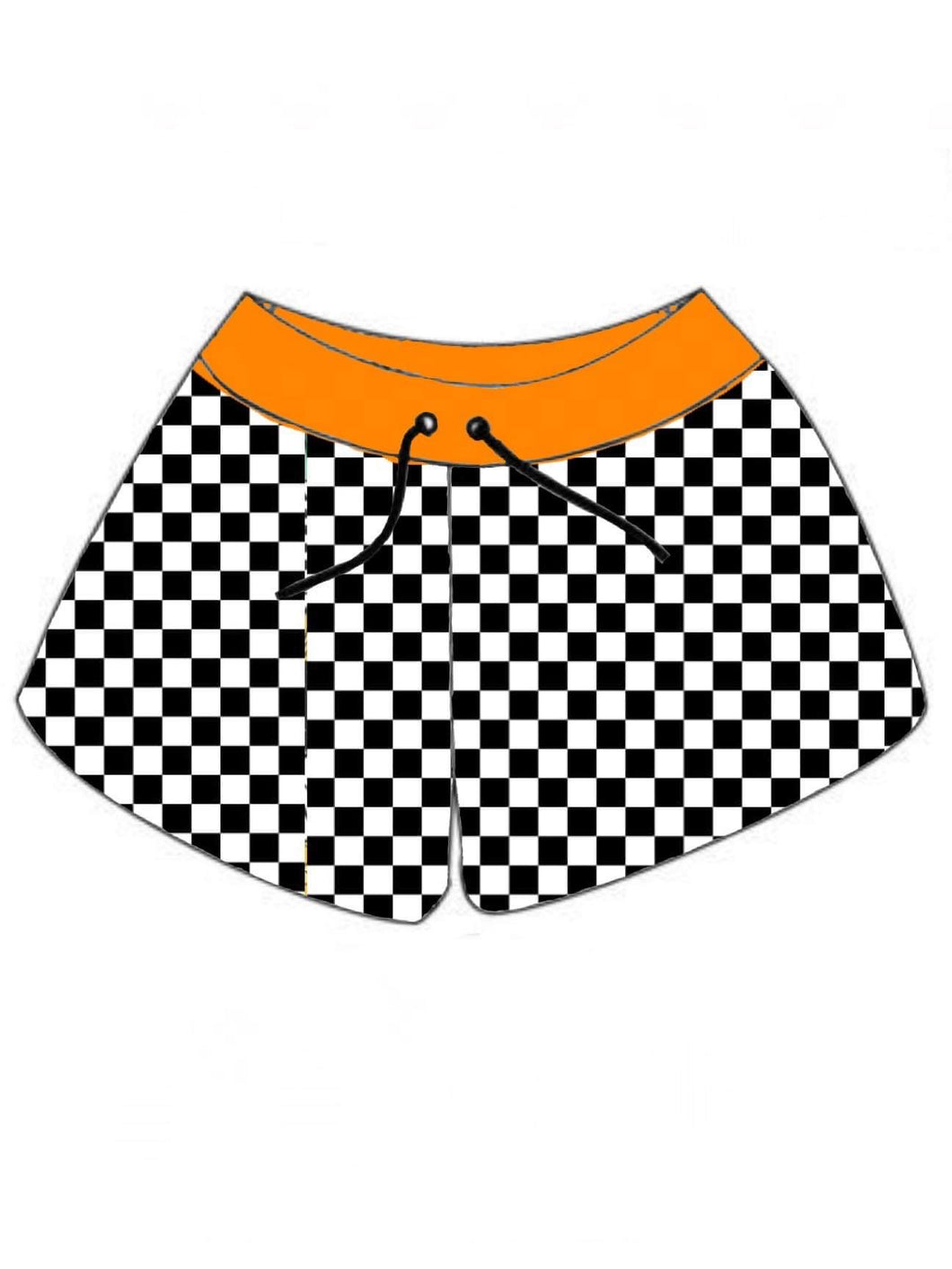 Checkered with orange Swim